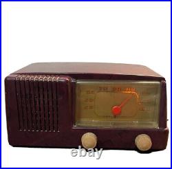 Vintage 1950s GE General Electric Model 400 Purple Bakelite Tube Radio MCM READ Vintage 1950s GE General Electric Model 400 Purple Bakelite Tube Radio MCM READ