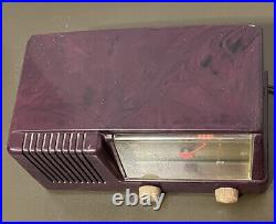 Vintage 1950s GE General Electric Model 400 Purple Bakelite Tube Radio MCM READ Vintage 1950s GE General Electric Model 400 Purple Bakelite Tube Radio MCM READ