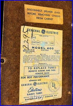 Vintage 1950s GE General Electric Model 400 Purple Bakelite Tube Radio MCM READ Vintage 1950s GE General Electric Model 400 Purple Bakelite Tube Radio MCM READ