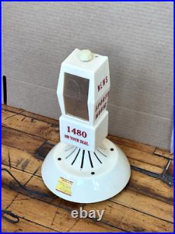 Vintage 1950s Mike Radio Microphone Tube Radio 1480 AM Promo Tested Works