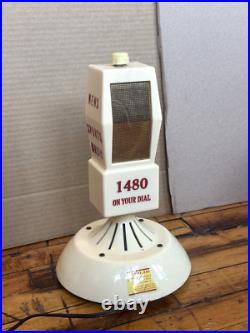Vintage 1950s Mike Radio Microphone Tube Radio 1480 AM Promo Tested Works