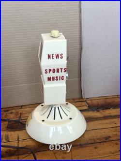Vintage 1950s Mike Radio Microphone Tube Radio 1480 AM Promo Tested Works