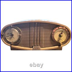 Vintage 1950s Sparton Eye Opener Tube Radio Clock Mid-Century 311C 5A3C Vintage 1950s Sparton Eye Opener Tube Radio Clock Mid-Century 311C 5A3C