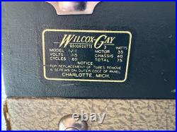 Vintage 1950s Wilcox-Gay AM Tube Radio Record Cutter Recorder Player See Video
