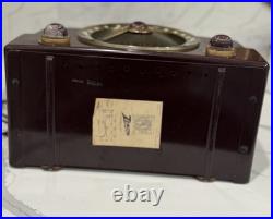 Vintage 1950s Zenith AM/FM Radio S-23168 Tube Radio WORKS