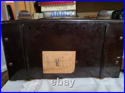 Vintage 1950s Zenith AM/FM Tube Radio Model G725 Bakelite Tested & Working