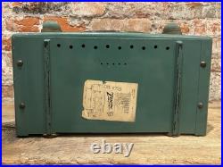 Vintage 1950s Zenith AM/FM Tube Radio Model K725 Bakelite French Green WORKS