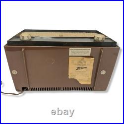 Vintage 1950s Zenith C724L Table Radio Rare Works McM Modern