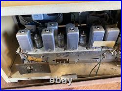 Vintage 1950s Zenith Long Distance Tube Radio C730E/ 7C05 AM/FM Blonde Wood Case
