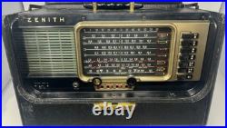 Vintage 1950s Zenith Trans-Oceanic Tube Radio Portable Multi-Band Receiver L600