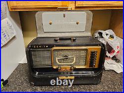 Vintage 1951 1952 1953 zenith h500 5h40 trans-oceanic portable tube radio Vintage 1951 1952 1953 zenith h500 5h40 trans-oceanic portable tube radio