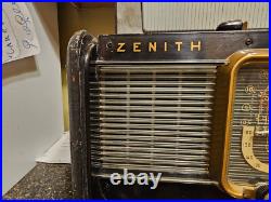 Vintage 1951 1952 1953 zenith h500 5h40 trans-oceanic portable tube radio Vintage 1951 1952 1953 zenith h500 5h40 trans-oceanic portable tube radio
