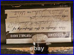 Vintage 1951 1952 1953 zenith h500 5h40 trans-oceanic portable tube radio Vintage 1951 1952 1953 zenith h500 5h40 trans-oceanic portable tube radio