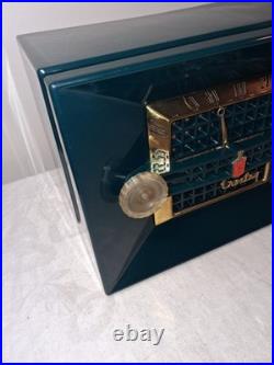 Vintage 1951 1952 Crosley 11-109U Decorator Tube AM Radio Hunter Green Working