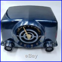 Vintage 1951 Crosley Model 11-101U Bullseye Dynamic Blue Radio Bakelite Rare