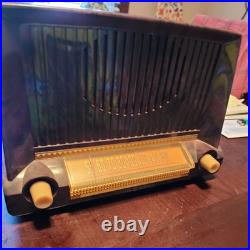 Vintage 1951 Ge Radio Bakelite Purple In Color 1951 Model 422 working am only
