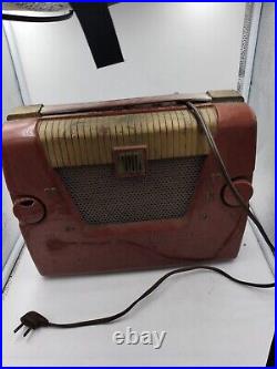 Vintage 1951 Motorola Tube Radio 61L2 Burgundy Not Working