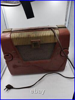 Vintage 1951 Motorola Tube Radio 61L2 Burgundy Not Working