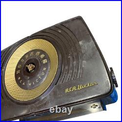 Vintage 1951 RCA Victor Model X551 Brown Bakelite Vacuum Tube Radio, ART DECO