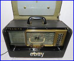 Vintage 1951 ZENITH Trans Oceanic Wave Magnet Tube Radio Model H500 WORKS