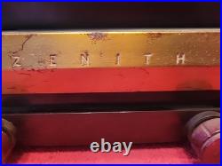Vintage 1951 Zenith H511 Racetrack Bakelite Tube Radio Powers On