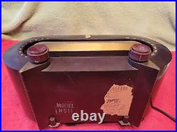 Vintage 1951 Zenith H511 Racetrack Bakelite Tube Radio Powers On