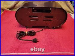Vintage 1951 Zenith H511 Racetrack Bakelite Tube Radio Powers On