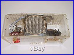 Vintage 1952 Hallicrafters ATCL-8 Clear Lucite Sessions Atom Clock AM Tube Radio