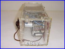 Vintage 1952 Hallicrafters ATCL-8 Clear Lucite Sessions Atom Clock AM Tube Radio