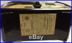 Vintage 1953 Arvin Radio 753T AM Broadcast Band 5 Tube Table Bakelite Case Works