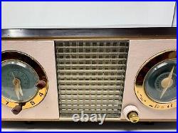 Vintage 1953 Philco Blue faced Radio clock Model 53-804 Works & Serviced