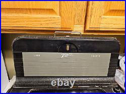 Vintage 1954 1955 zenith l600 6l40 trans-oceanic portable tube radio