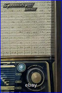 Vintage 1954 Rare Grundig Model 4035/W AM/FM/SW Tube Tabletop Radio Working