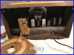 Vintage 1954 Stewart Warner Model 9182-C CONLRAD Mid Century Atomic Radio 2 Tone