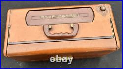 Vintage 1955 Zenith Trans Oceanic Wave Magnet Portable Tube Radio Works Video