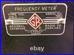 Vintage 1956 General Radio Co. Radio Frequency Meter Type 1176-A