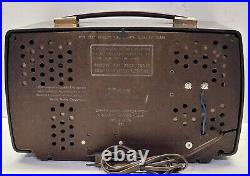 Vintage 1956 ZENITH Y724 AM/FM Bakelite Tube Radio Mid-Century MADE USA Tested