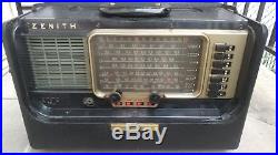 Vintage 1956 Zenith Trans Oceanic Wave Magnet Tube Radio Model A600