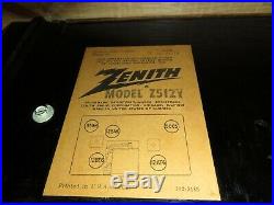Vintage 1956 Zenith Tube Radio Model Z512Y