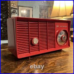 Vintage 1957 Motorola Tube Radio 5T11R AM Tested & Working For Repair READ