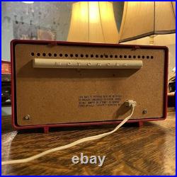 Vintage 1957 Motorola Tube Radio 5T11R AM Tested & Working For Repair READ