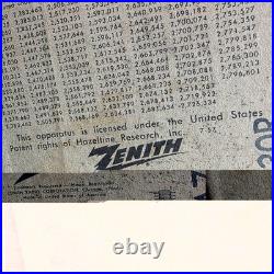 Vintage 1957 Zenith A730R AM/FM Tube Radio Wood Cabinet Tested Working USA