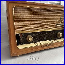 Vintage 1958 Grundig Model 2066 PX Multi Tube Radio 2066PX Works, Broken Glass