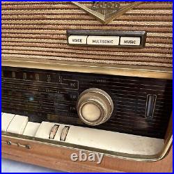 Vintage 1958 Grundig Model 2066 PX Multi Tube Radio 2066PX Works, Broken Glass