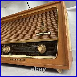 Vintage 1958 Grundig Model 2066 PX Multi Tube Radio 2066PX Works, Broken Glass