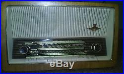 Vintage 1958 Top Of The Line Nordmende Turandot 59 Tube Radio In Walnut Cabinet
