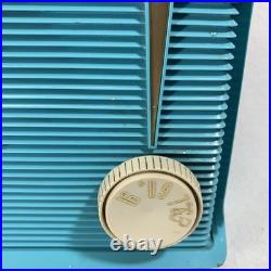 Vintage 1960s MCM Motorola Turquoise Blue AM Tube Radio A1B 24 works