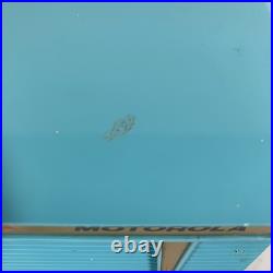 Vintage 1960s MCM Motorola Turquoise Blue AM Tube Radio A1B 24 works