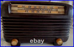 Vintage 40's Philco Transitone Bakelite AM Tube Radio Tested and Works VIDEO