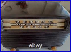 Vintage 40's Philco Transitone Bakelite AM Tube Radio Tested and Works VIDEO